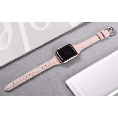 Leather Watch Strap for Apple Watch Band 40mm 44mm 38mm 42mm bracelet iWatch SE Series 654321 Woman Watch Band for Iwatch 4 44mm