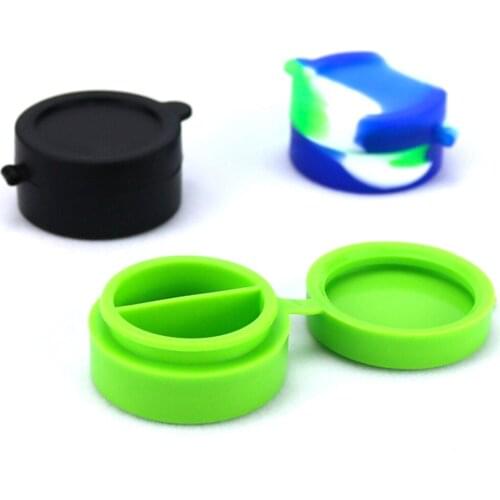 10Pcs 10ml Silicone Jar Container With cover Storage Box Kitchen Case for Oil Wax Jars Dab Smoking Herb Tobacco Accessories