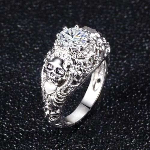 Special Offer Skull Ring Elegant Crystal Ring For Women Fashion Jewelry Party Ring