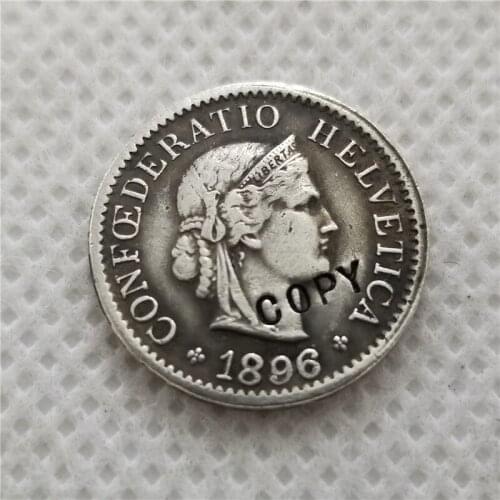 Ultra rare 1896-B Switzerland 5 Rappen (non-magnetic) COPY COIN FREE SHIPPING