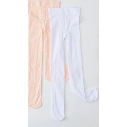 High elastic children dance pantyhose tights girls ballet pantyhose summer thin fashion comfortable white pink kids pantyhose
