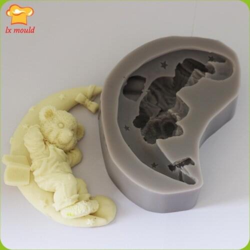 LXYY high-quality food-grade silicone cake mold silicone sugar mold moon bear cake mold clay mold