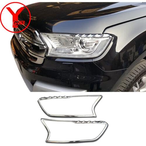 YCSUNZ ABS headlights covers chrome head light cover car parts accessories For Ford Everest Endeavour Ranger T7 2017 2016-2018