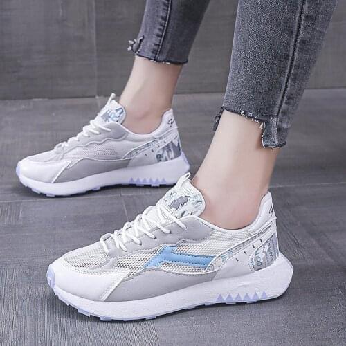 Womens Chunky Sneakers Fashion Women Platform Shoes Lace Up Breathable Sport Running Shoes Women Trainers Dad Shoes