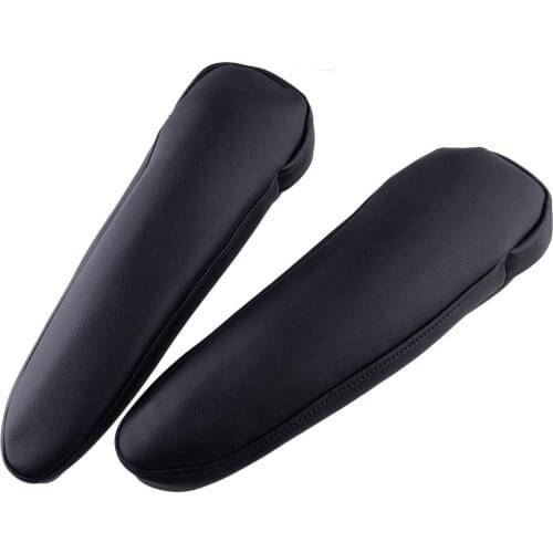 1Pair Car PU Leather Black Front Seat Armrest Protector Covers Fit For Toyota Sienna 2011 2012 2013 2014 2015 2016 2017 2018