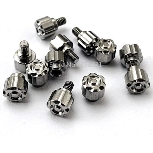 1piece Titanium alloy pusher disc folder pusher knife button Titanium alloy CNC manufacturing opening and closing screw