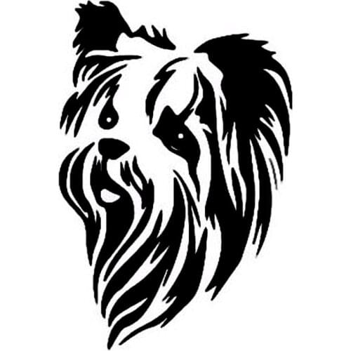 10.2*15.2CM Yorkshire Terrier Pet Dog Vinyl Decal Classic Funny Animal Car Sticker Laptop Suitcase Helmet Skateboard Sticker