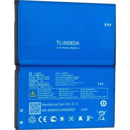 100% New Original High Quality 640mAh Alcatel TLi008DA Battery 3.7V