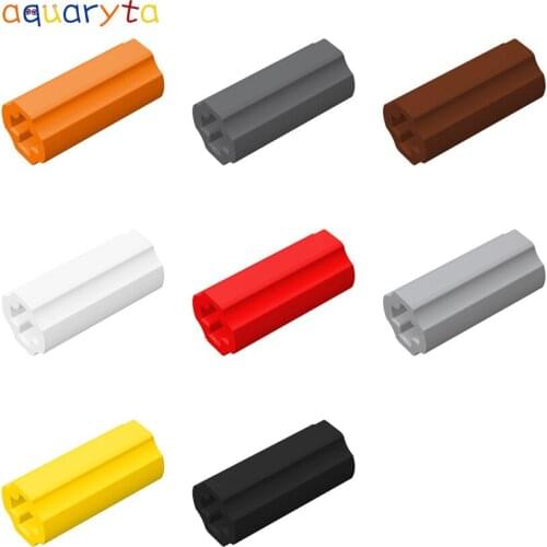 Aquaryta 100pcs 1x2 Cross Shaft Connector Technology Building Block Part Compatible 59443 DIY Assemble Particle Toy for Children