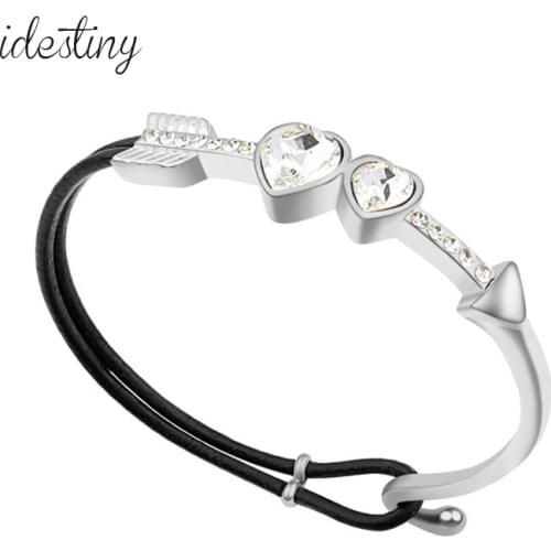 11.11 Fashion Cupid Arrow Design Made With Austrian Crystal Bijoux Bracelet luxe Marque for Women Wedding Party Jewelery Gift