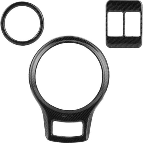3pcs Carbon Fiber Gear Shifter Panel Trim Vehicle Accessory Fit for GT86/Scion FRS /Subaru BRZ Auto Accessory