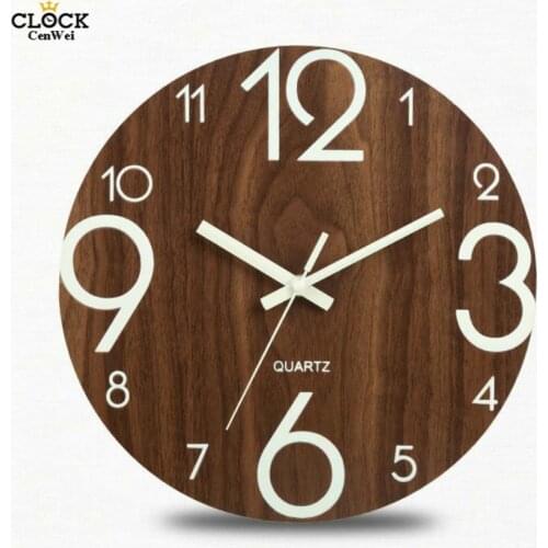 3D Luminous Hanging Clocks Modern Watches Night Lights Decoration DIY Acrylic Wall Clock Brief Digital Number Quiet Glow Dark