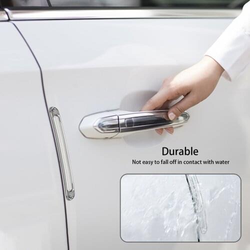 4PCS Car Body Anti-scratch Sticker Decorative Anti-collision Rubber Strip Car Universal Scratch Anti-collision Strip