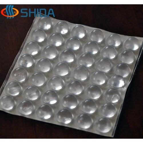 96 PCS 16mm x 8mm High Clear anti slip silica gel plastic bumper damper shock absorber self-adhesive Silicone feet pads