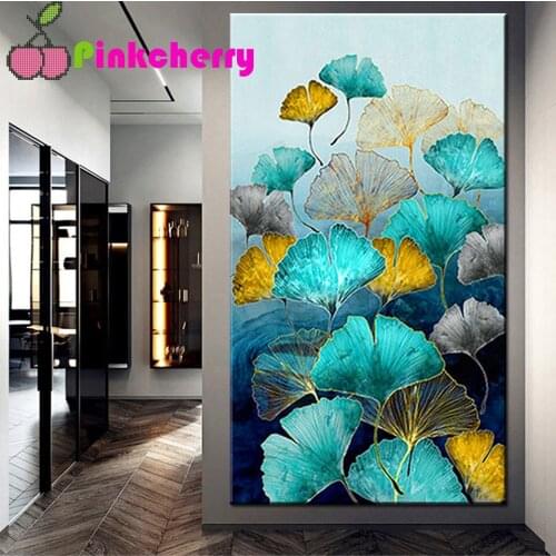 Ginkgo Biloba Diamond painting full square round diamond embroidery mosaic New arrivals gift 5d diy large size home decor k669