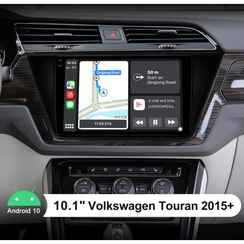10.1 Inch Big Screen Radio 1Din Android 10 Car Stereo Multimedia Player Autoradio Carplay Cassette For Volkswagen Touran 2015