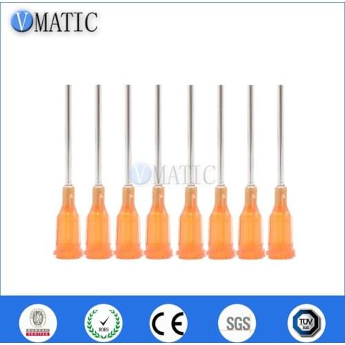 Free Shipping 100Pcs 15G Glue Dispensing Needle With 1'' 1 Inch Tubing Length Stainless Steel Dispensing Needle