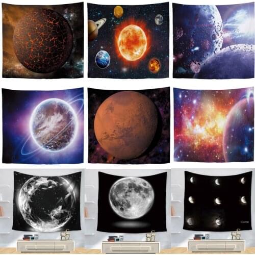 Decorative Mandala Forest Wall Hanging Tapestry Bohemian Universe Planet Wall Art Blanket Multicolor Bedroom Sheets Yoga Mat