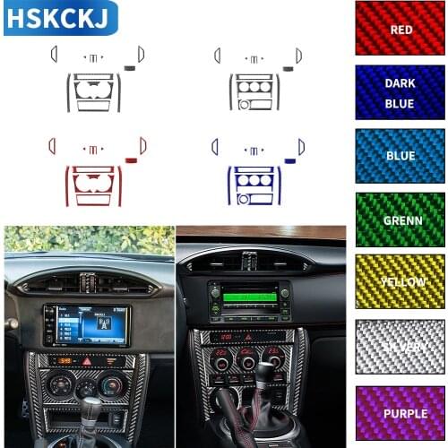 For Toyota 86 Subaru BRZ 2017-2019 Multicolor Carbon Fiber Sticker Central Control AC Frame Outlet Vent Interior Car Accessory