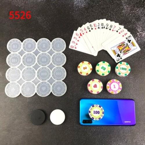Poker Chips Game Coins Epoxy Resin Mold Commemorative Collection Coins Silicone Mould DIY Crafts Jewelry Casting Toosl