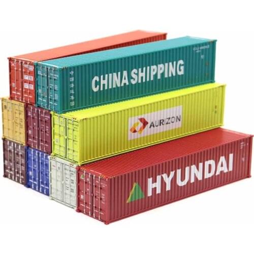 HO Scale Model Train Accessories 40 Feet Shipping Freight Container Scale 1: 87 Train Model Railway