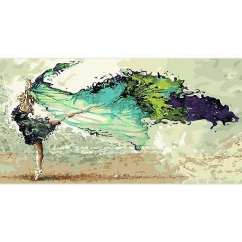 Painting By Number Dancer 60x120cm Frame Large Size DIY Canvas Oil Drawing Wall Art Gift Decoration Home GATYZTORY Acrylic Kits
