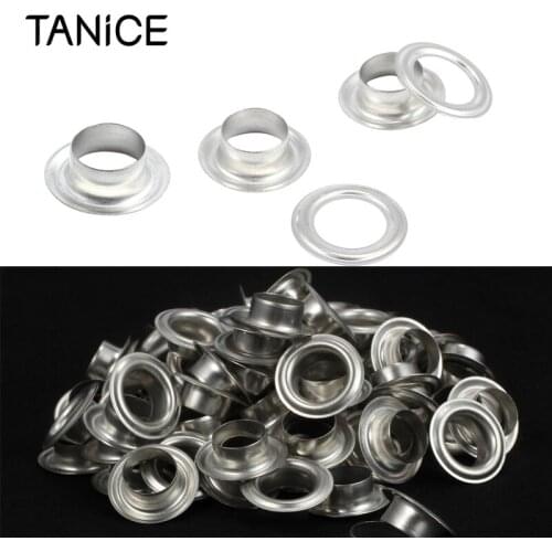 TANiCE 100PCS Metal Eyelets Scrapbooking DIY Embelishment Garment Clothing Craft Metal Eyelets For Bags Belts Bracelets Shoes