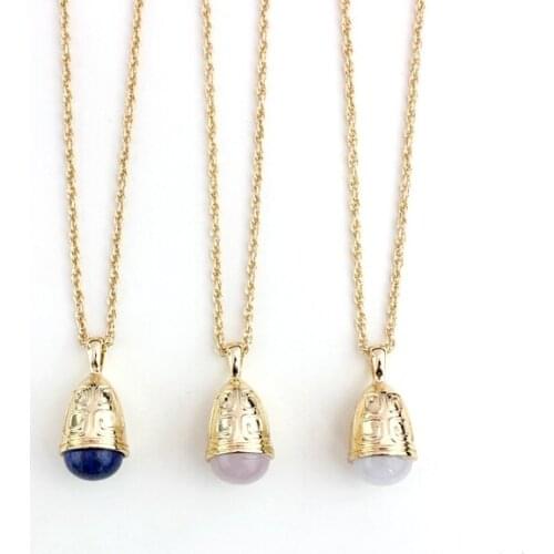 Fashion necklaces for women 2015 Long Druzy Necklace gold chain hemispherical Oval necklaces & pendants