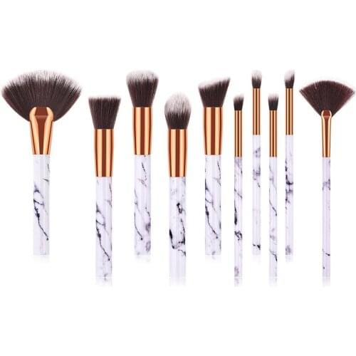 Makeup Brushes Set Professional 10Pcs Kits Powder Foundation Brush Concealer Eye Shadow Lip Blending Make up Brushes
