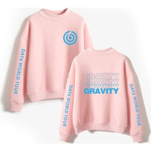 2021 New Kpop DAY6 World Tour GRAVITY High Collar Hoodies Men Women Capless Sweatshirt Long Sleeve Hoodie Pullovers Clothes