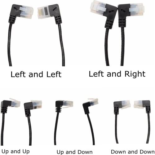 Superfine Ultra Slim Cat6 Ethernet Cable RJ45 Right Left Up Down 90 Degree Angle UTP Network Patch Cord Cat6a Lan Short Cable