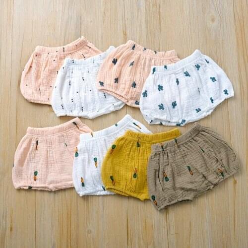 Casual Baby Toddler Boy Girl Cotton Shorts Kids Summer Print Cute Baby Trousers PP Shorts 0-3T