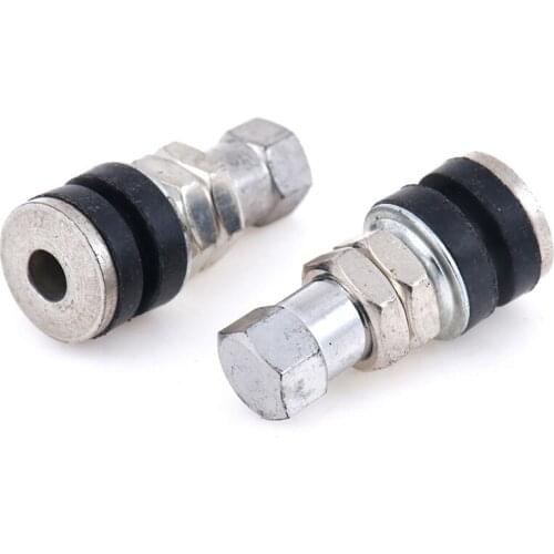 Motorcycles Tire Valve Dust Cap TR161 2pcs Stem Electrombile Rim Stainless Steel Bolt Tubeless Wheel Scooter