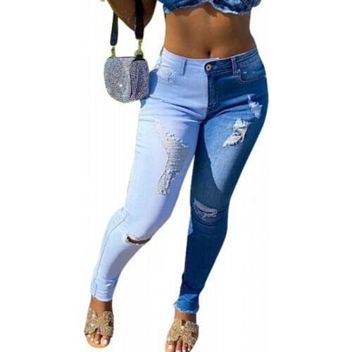 Женские рваные джинсы Ropa Mujer China At AliExpress