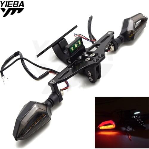 Universal Motorcycle License Plate Bracket Holder Turn Light FOR YAMAHA MT07 MT 07 MT-07 FZ07 FZ 07 FZ-07 MT09 MT-09 FZ09 FZ-09