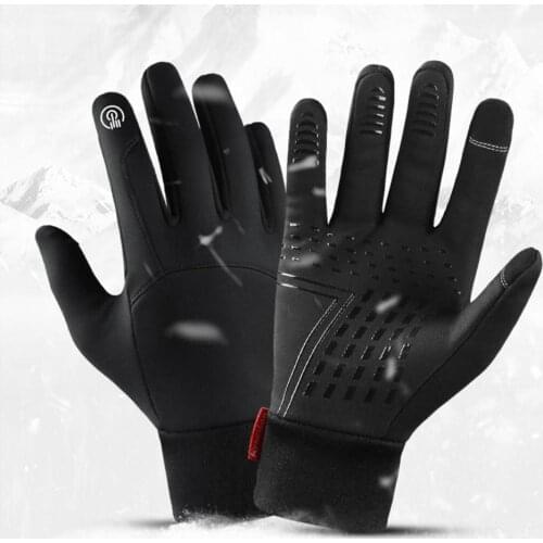 1 Pair Bicycle Gloves Protective Touch-screen Friendly Winter Unisex Snow Gloves Cycling Equipment for Winter Motorcycle Riding
