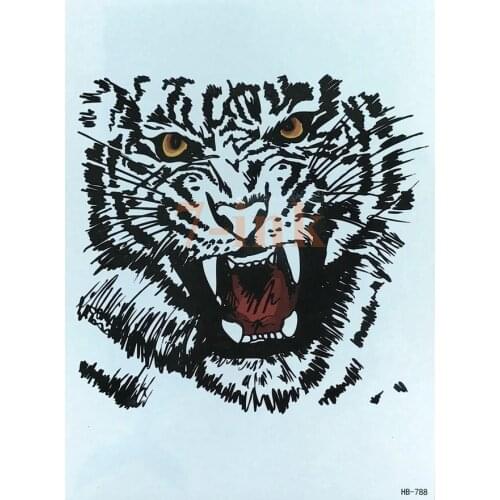 Waterproof Temporary Tattoo large size sketch tiger on body art water Transfer Fake Tattoo Flash tatto for women men