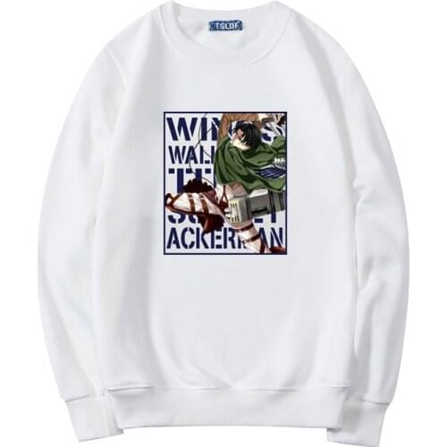 Japanese Manga Autumn Winter Hoodies Anime Attack on Titan Levi Casual Lady Pullover Cartoon Fashion Harajuku Sweatshirt Female