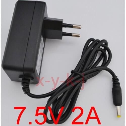 1PCS 7.5V 2A High quality IC solutions AC 100V-240V Converter Adapter DC 7.5V 2A 2000mA Power Supply EU Plug 5.5mm x 2.1-2.5mm