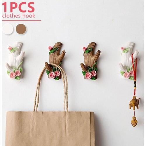 1 Pcs Imitation Tree Branch Shape Hook Wall-Mounted Creative Hook Key Clothes Hanging Organizer Kitchen Bathroom Storage Hooks