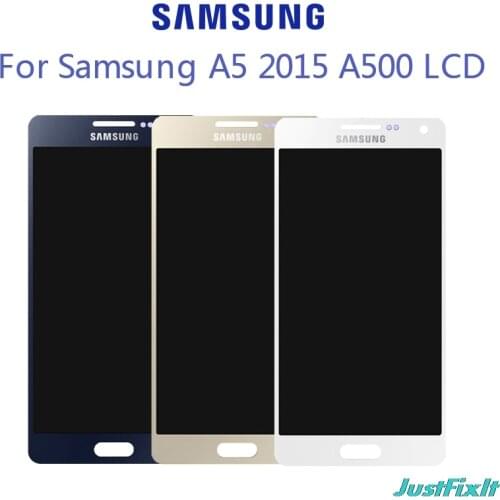 100% Test For Samsung Galaxy A5 2015 A500 A500F A500FU A500H A5 LCD Display Touch Digitizer Assembly Without Home Button