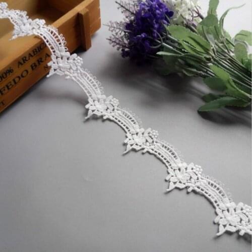 2 Yard White Vintage Flower Tassel Lace Embroidered Lace Trim Ribbon Applique Handmade DIY Sewing Supplies Craft Decoration