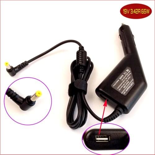 Laptop DC Power Car Adapter Charger 19V 3.42A + USB Port for Acer Aspire 5600 5601 5602 5610 5611 5612 5620 5630 5632