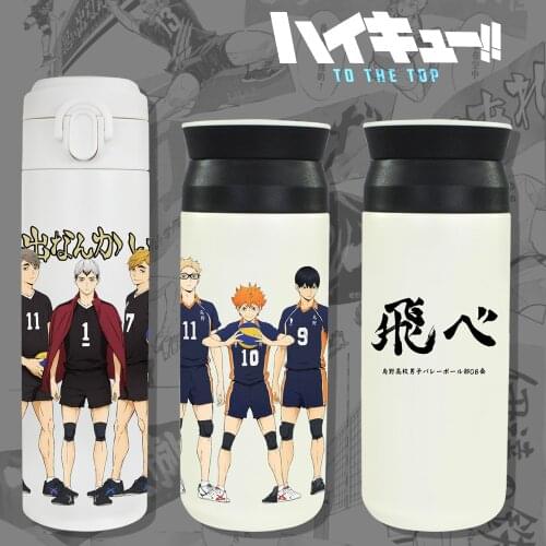 Anime Haikyuu!! Shoyo Hinata Kageyama Tobio 304 Stainless Steel Fashion Creative Vacuum Cup Student Water Bottle Thermos Cup