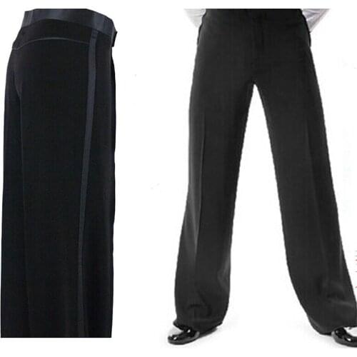 Original Latin Dance Pant For Male Black Color Plus Size Children Comfort Professional Fringe Trousers Men Boy Dancing Pant B151