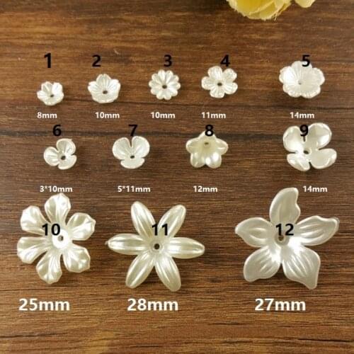 50 pieces / lot Imitation Pear beads caps jewelry Findings Fit Bracelet Necklace Earrings