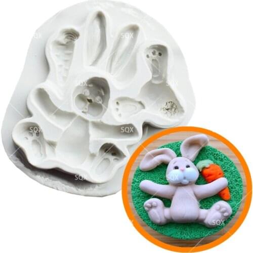 Small Rabbit Fondant Cake Baking Molds,Moule Silicone,Cake Decorating Tools Pastry Tools Kitchen Accessories SQ16254