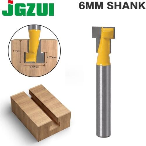 1pc6mm Shank High Quality T-Slot Cutter Router Bit for 6mm Hex Bot