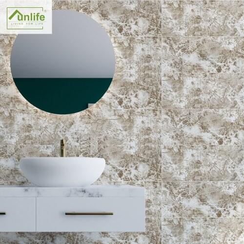 Funlife® Light Autumn Scenery Marble Tile Sticker Wall Sticker Peel & Stick Easy to Clean Removable Bathroom Kitchen Waterproof