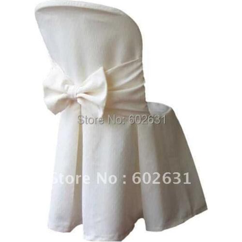Hot sale of white chair cover for dining chair,quality Polyester fabric,washable/durable L-113 customized